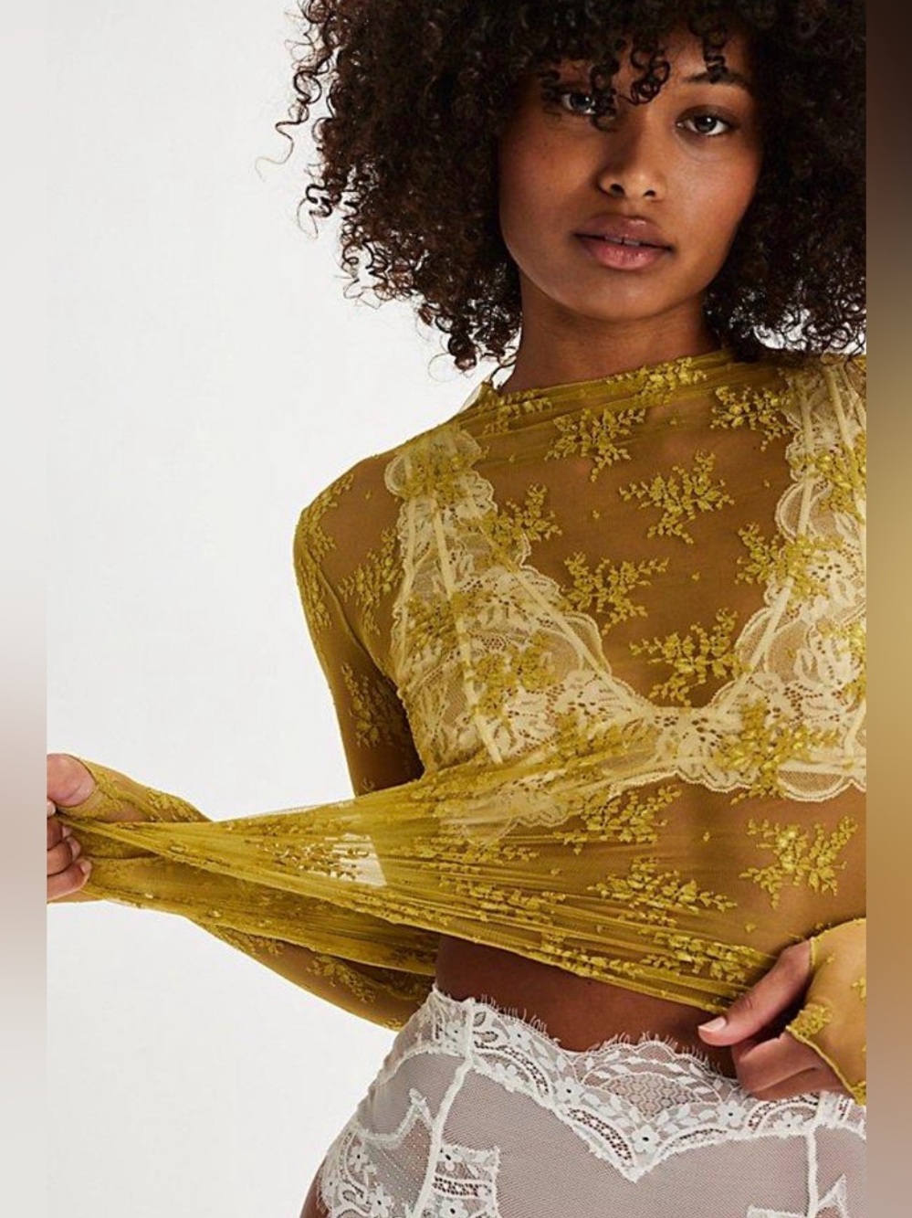 Free people Lady Lux Layering Top in Snake Eyes